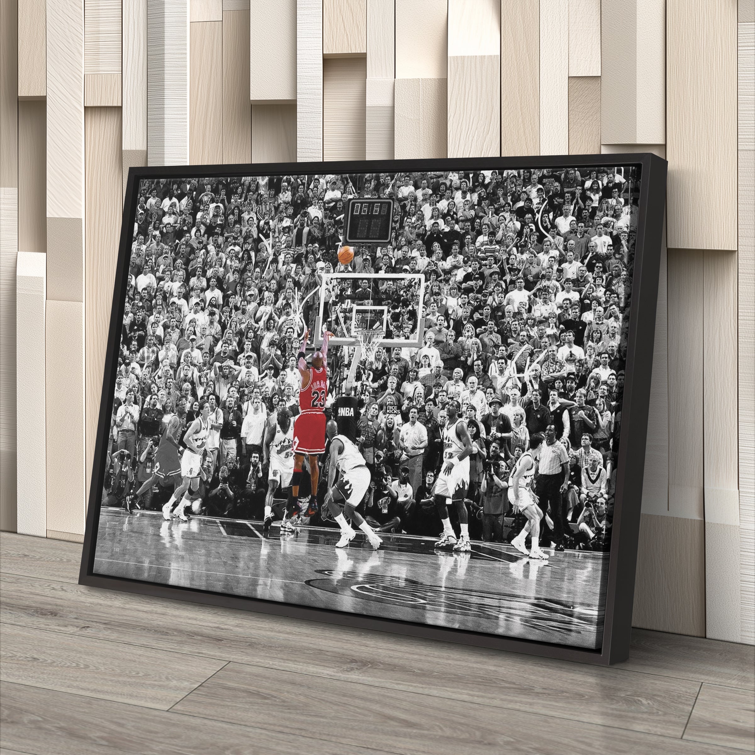 Michael Jordan The Last Shot Canvas Print – Chicago Bulls Basketball Wall Art Decor