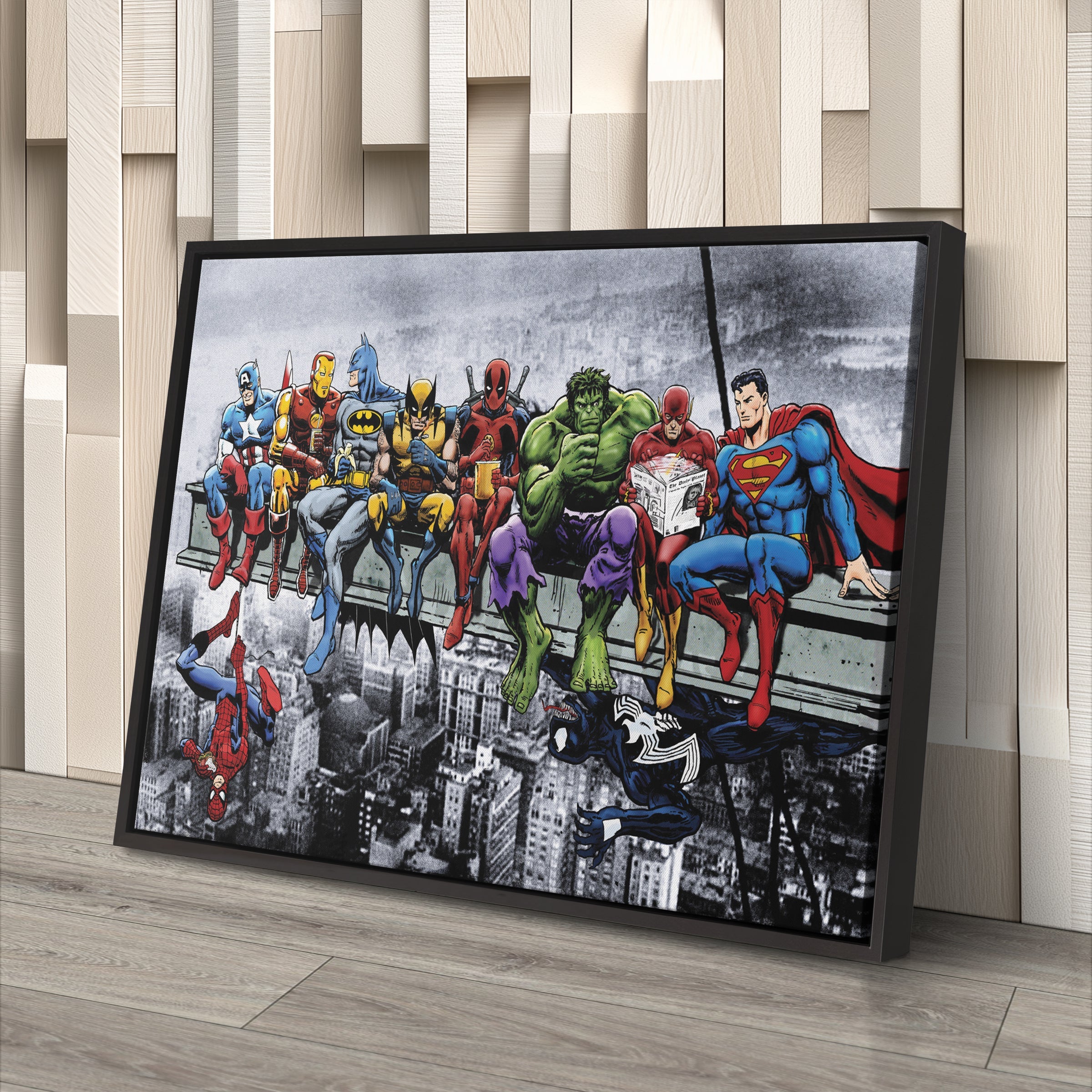 Superheroes Skyscraper Canvas – Marvel & DC Wall Art For Kids