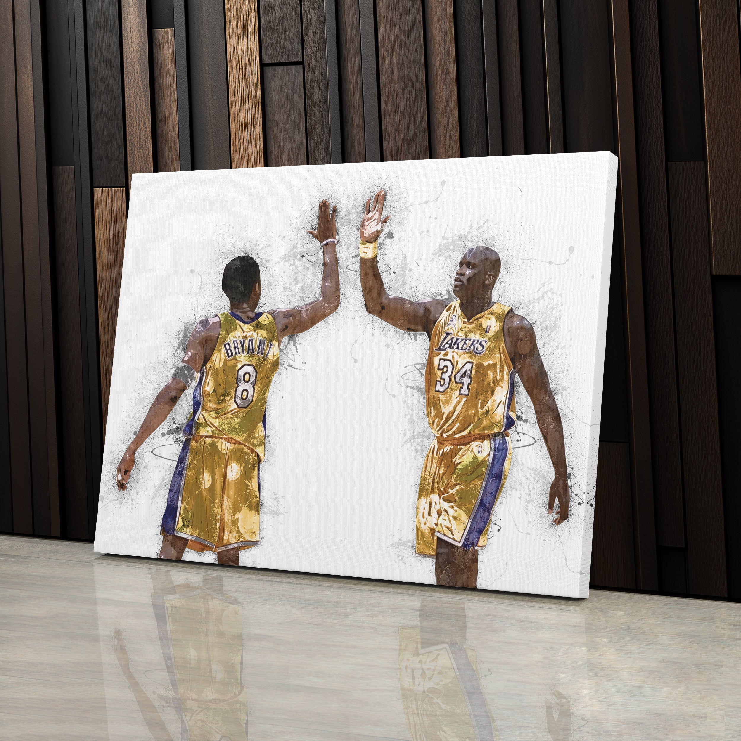 Kobe Bryant & Shaquille O'neal Canvas Art – Los Angeles Lakers Wall Decor