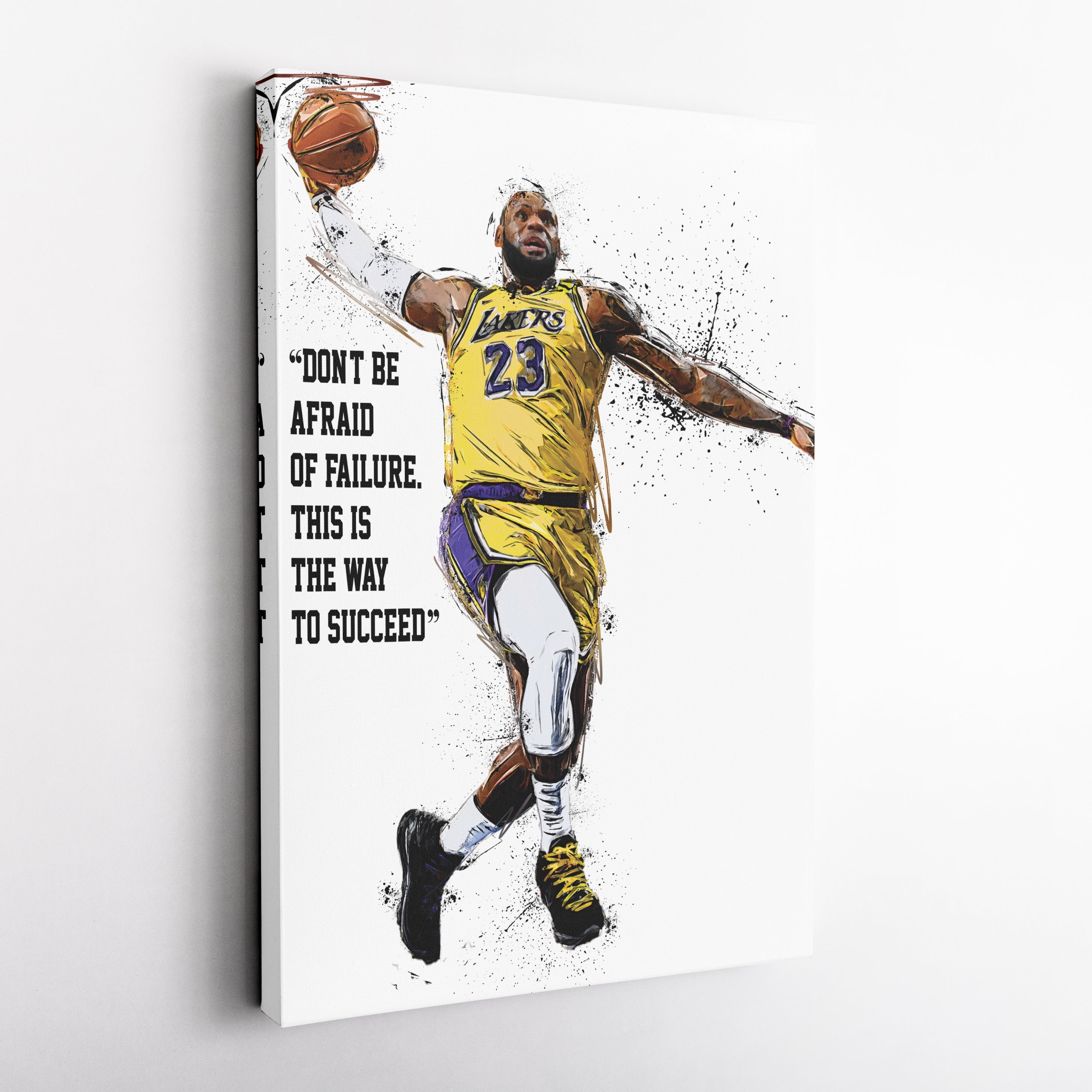 LeBron James Quote Canvas Art Lakers Wall Decor