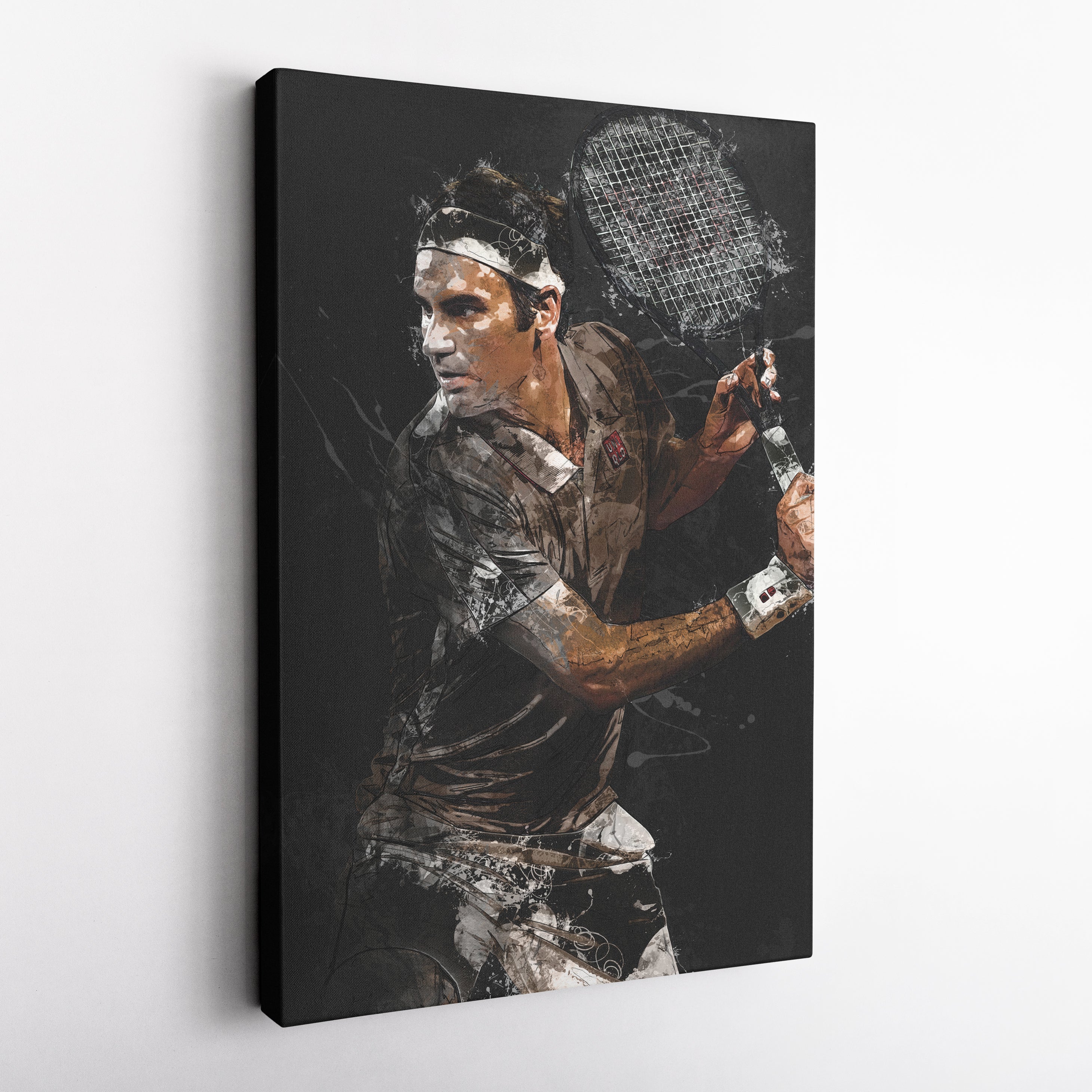 Roger Federer Canvas Print – Iconic Tennis Wall Art For Man Cave Or Home