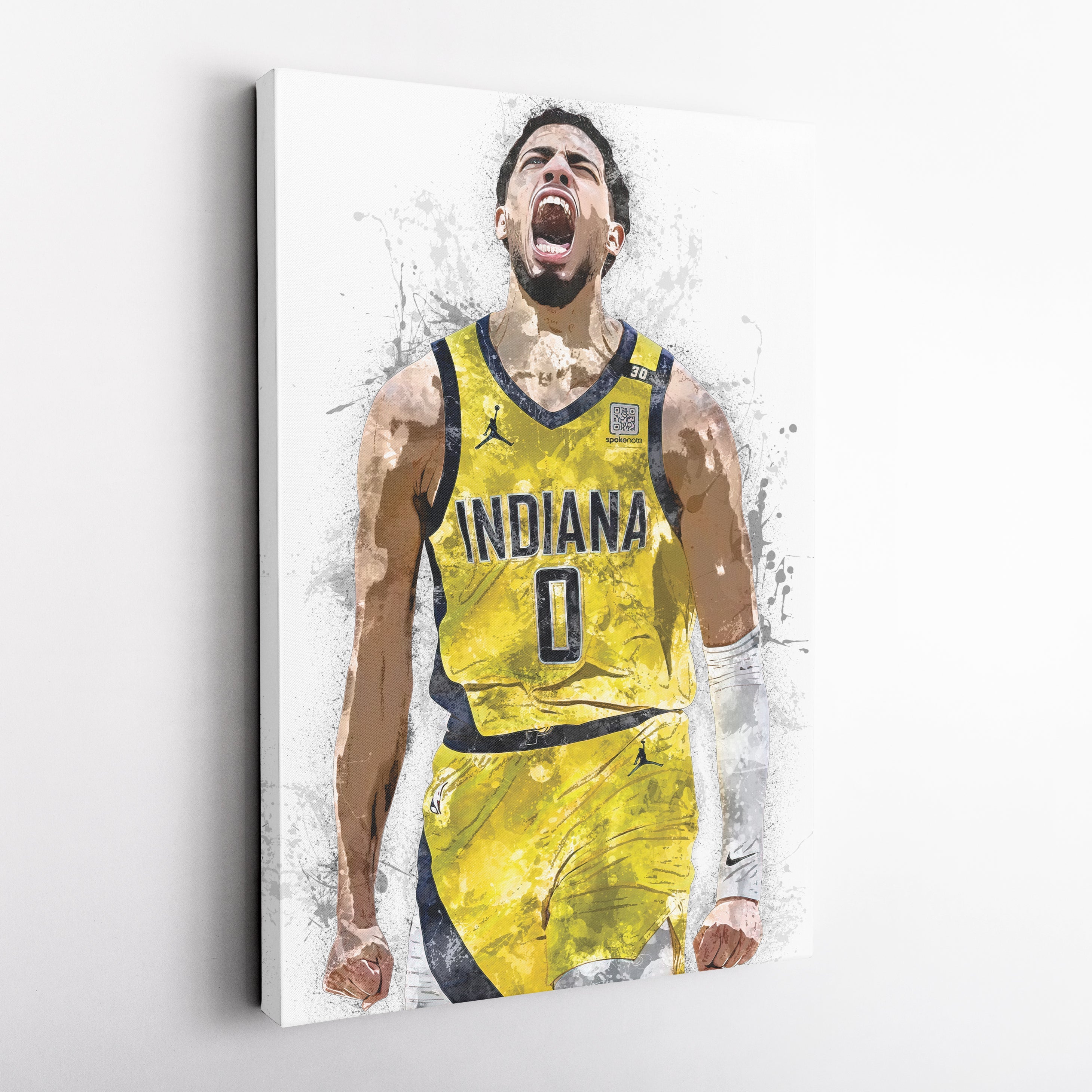 Tyrese Haliburton Canvas Art Indiana Pacers Wall Decor