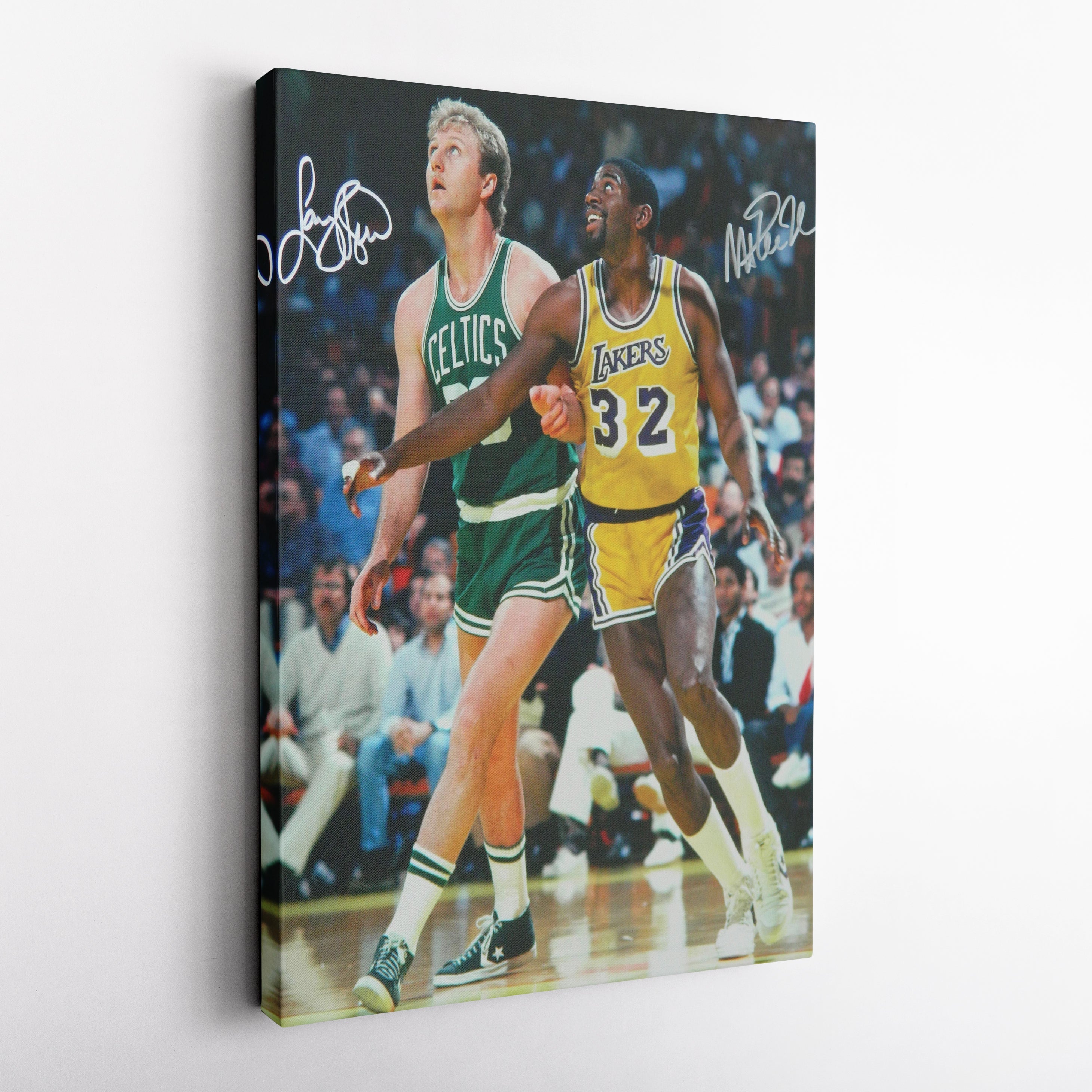 Larry Bird & Magic Johnson Canvas Lakers vs. Celtics Wall Art Print