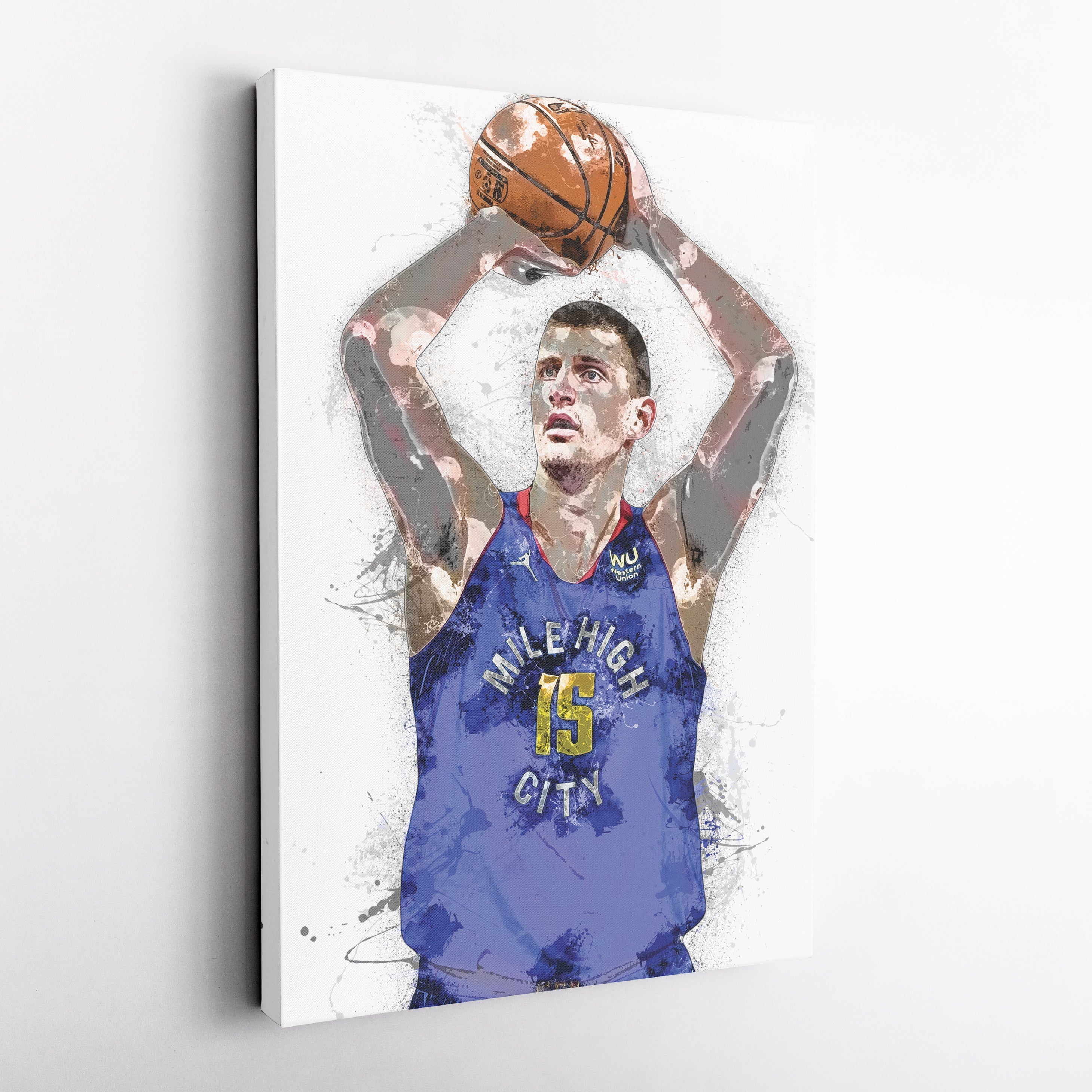 Nikola Jokic Canvas Art Denver Nuggets Wall Decor