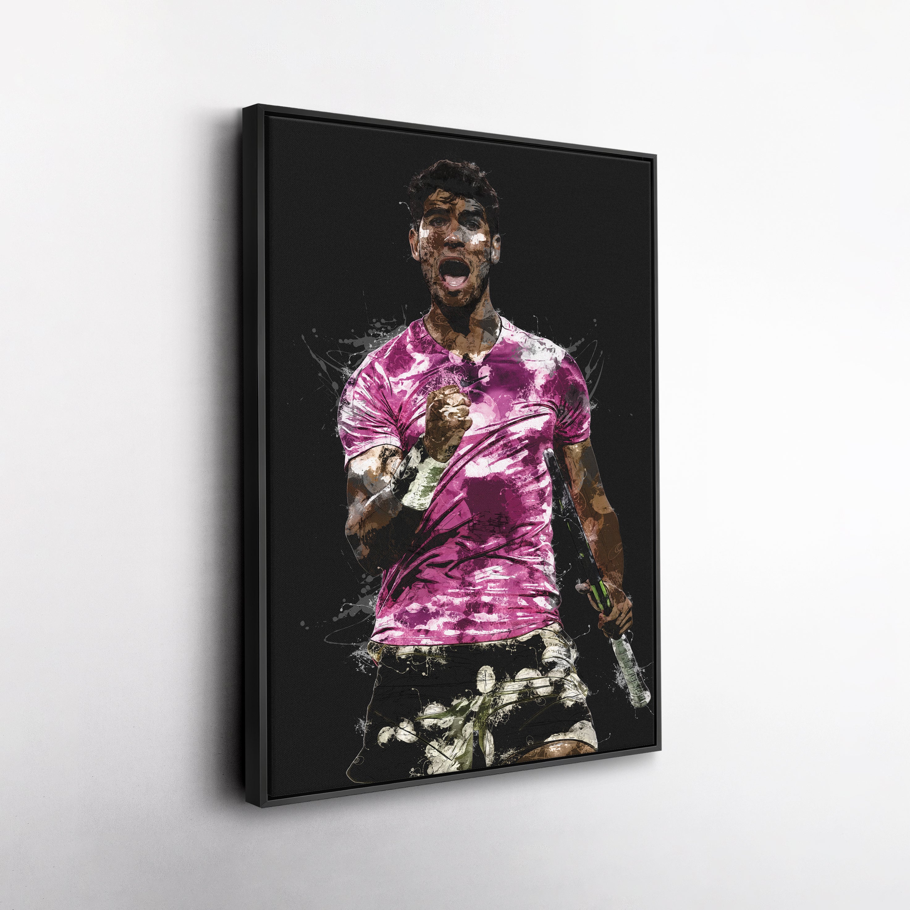 Carlos Alcaraz Canvas Print – Iconic Tennis Wall Art For Man Cave Or Home