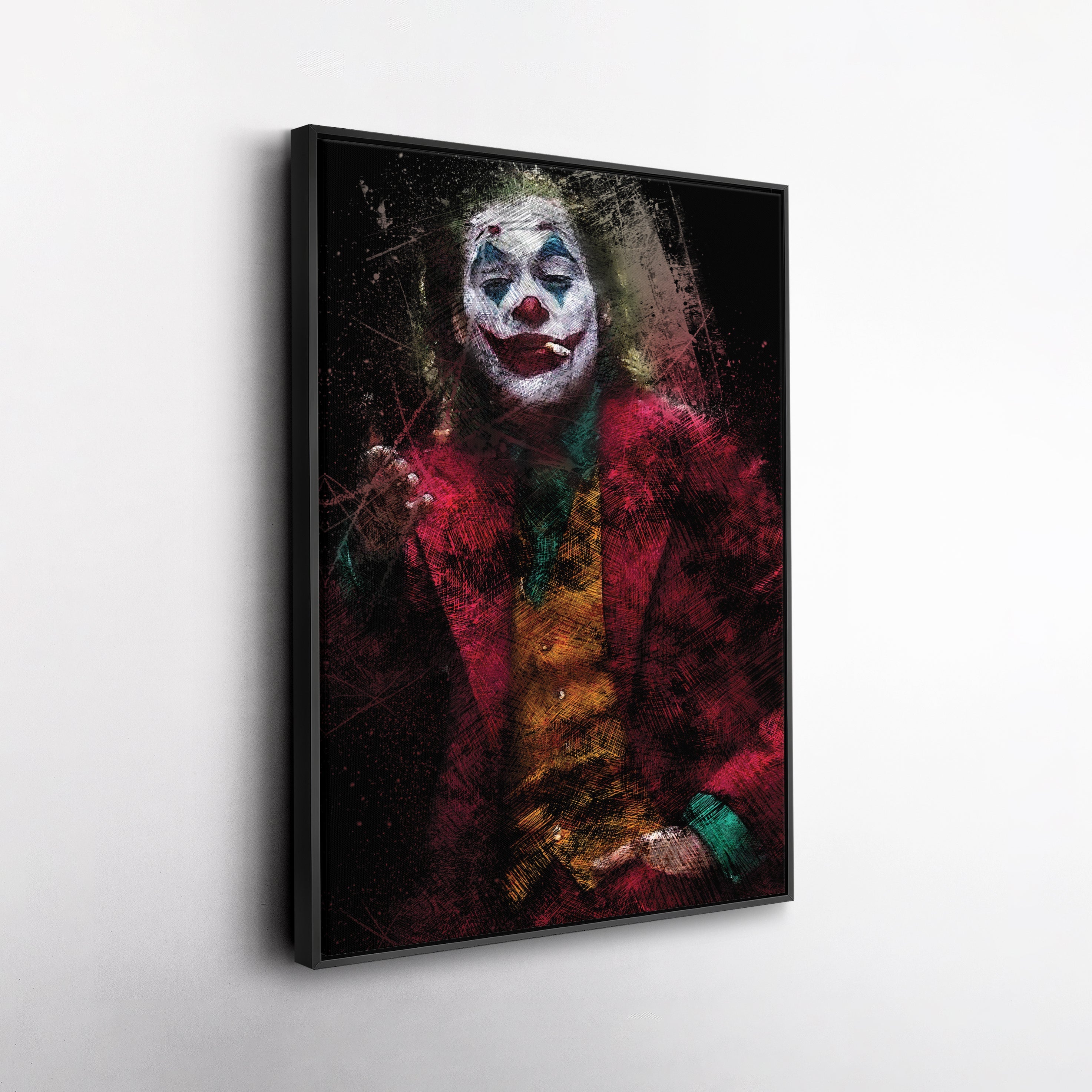 Joker Smoking Canvas – Dark Villain Wall Art Gift For Movie & Comic Fans
