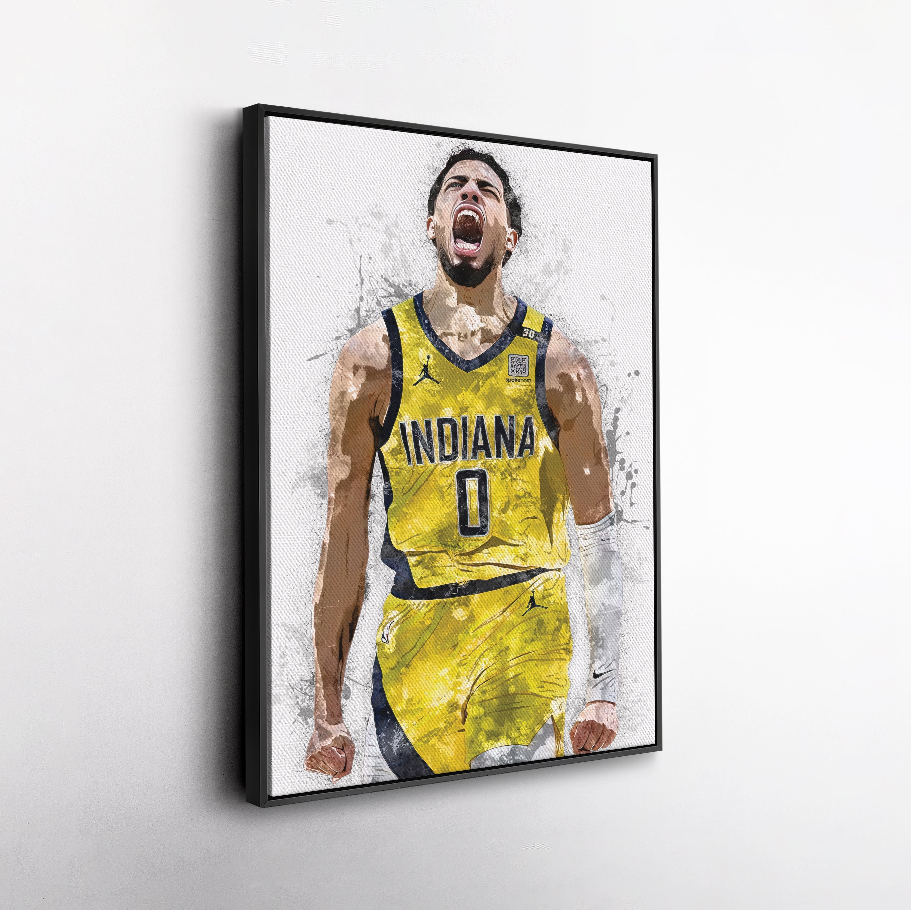 Tyrese Haliburton Canvas Art Indiana Pacers Wall Decor
