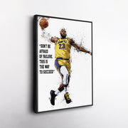 LeBron James Quote Canvas Art Lakers Wall Decor
