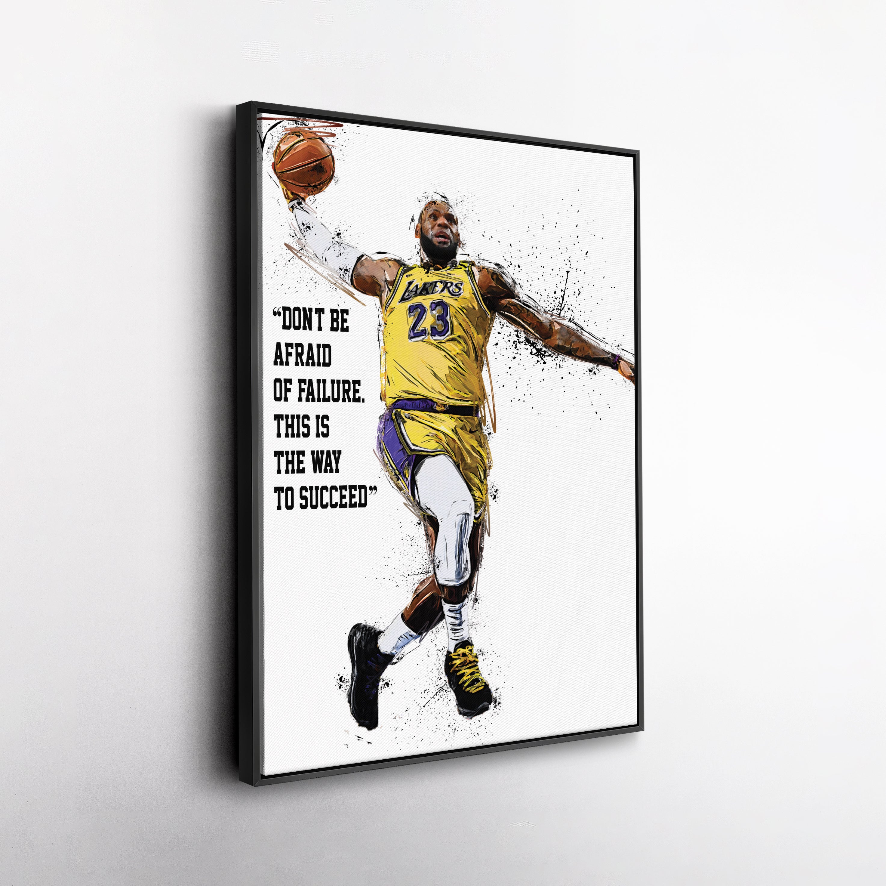 LeBron James Quote Canvas Art Lakers Wall Decor