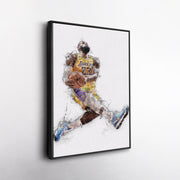 LeBron James Dunk Canvas Art Los Angeles Lakers Wall Decor