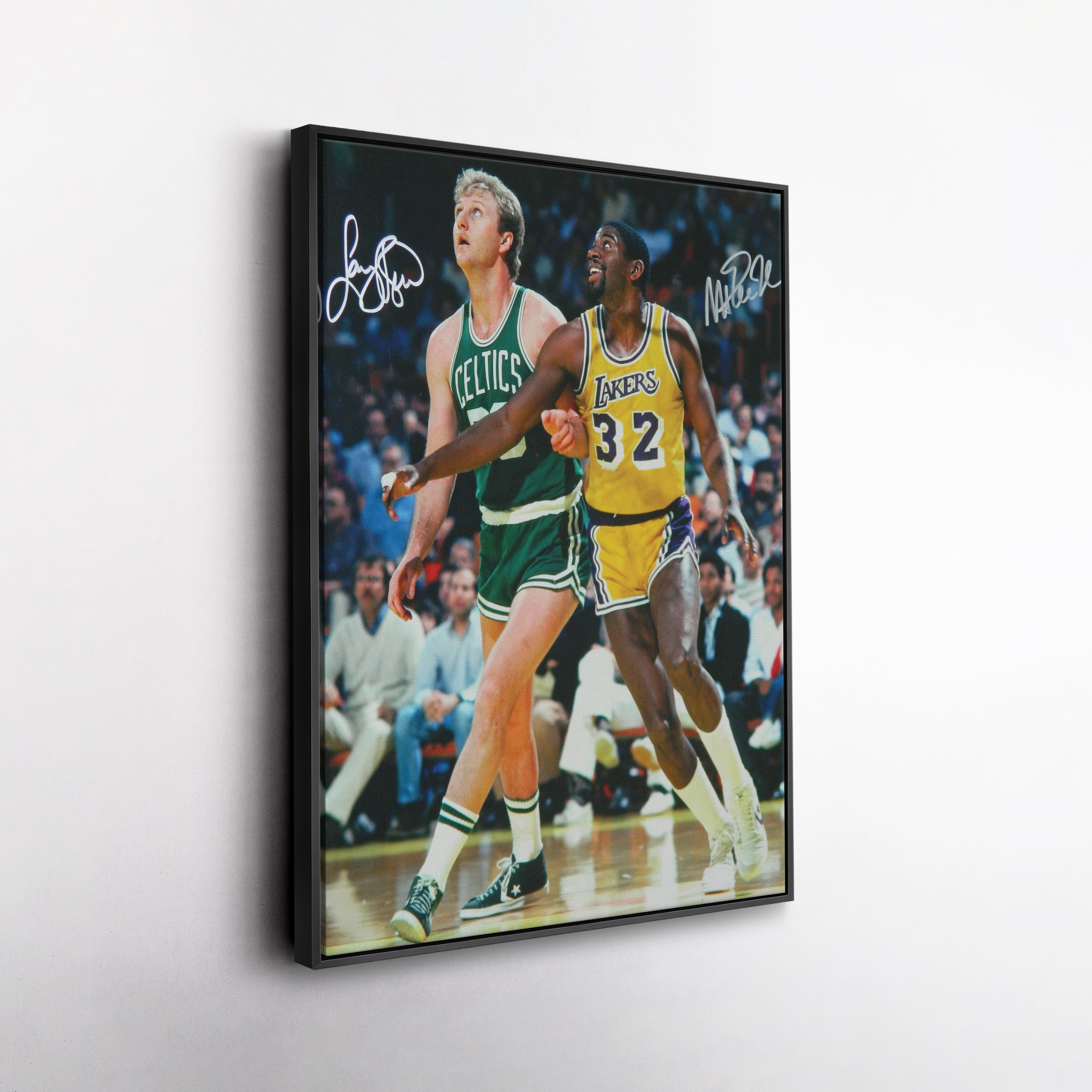Larry Bird & Magic Johnson Canvas Lakers vs. Celtics Wall Art Print