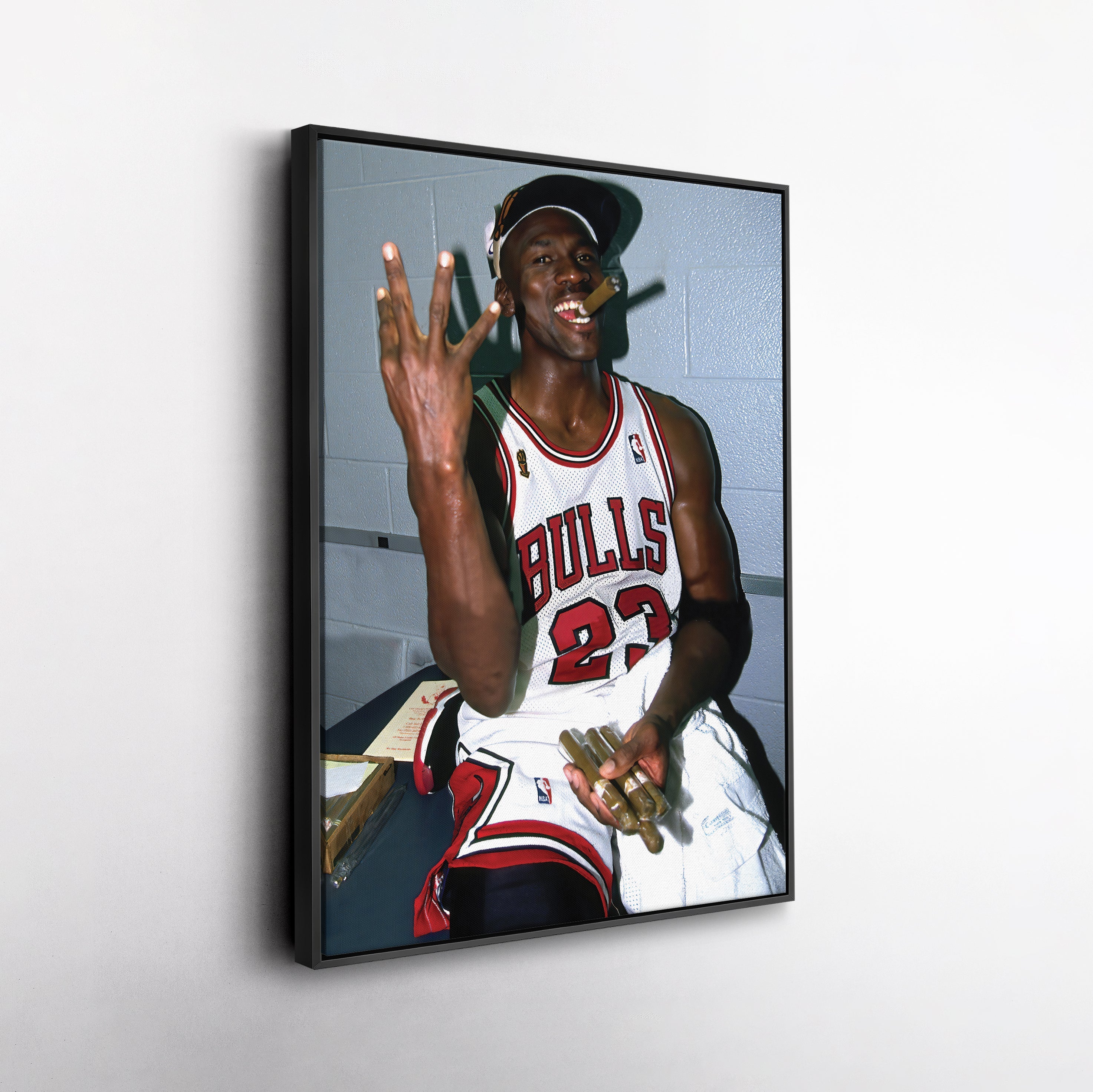 Michael Jordan Smoking Canvas – Chicago Bulls Wall Art Home Decor