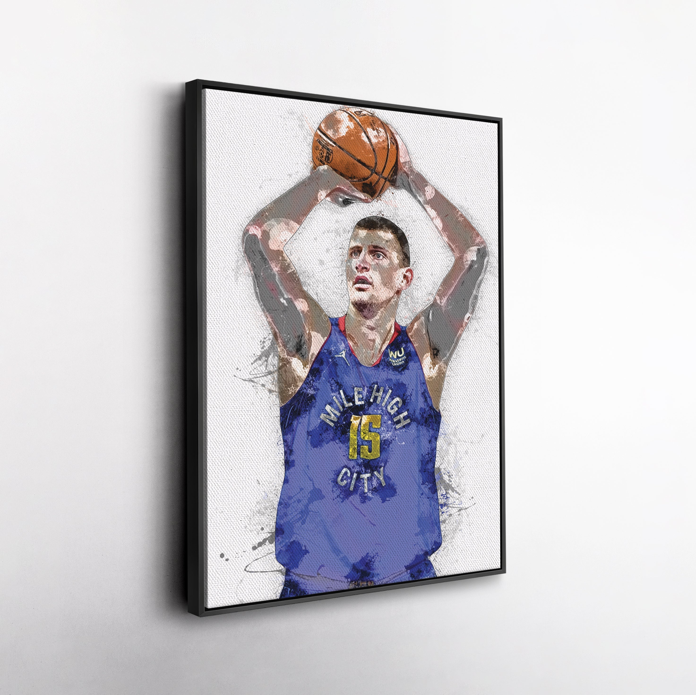 Nikola Jokic Canvas Art Denver Nuggets Wall Decor