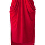 BCBGeneration Women's Faux Wrap MIDI Dress Red Size Medium