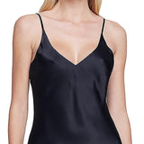 L Agence Womens Silk V-Neck Slip Dress Black