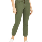 Rewash Junior's Cropped Pull On Joggers Green Size Small