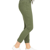 Rewash Junior's Cropped Pull On Joggers Green Size Small