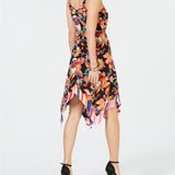 Thalia Sodi Women's Belted Handkerchief-Hem Dress Size Large
