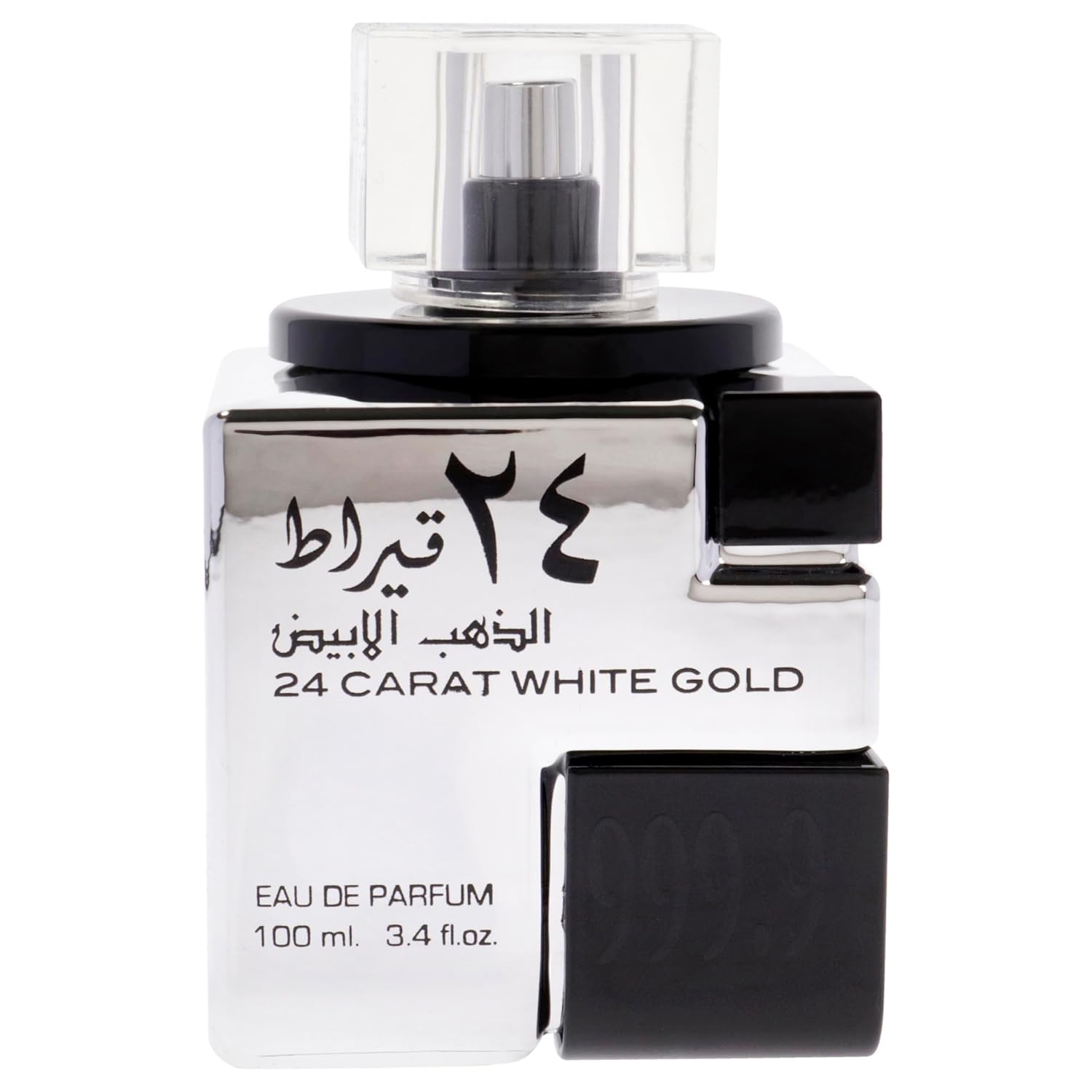 Lattafa 24 Carat White Gold Eau De Parfum, 100 Ml / 3.4 Oz, Fresh Spicy Woody Fragrance For Men & Women