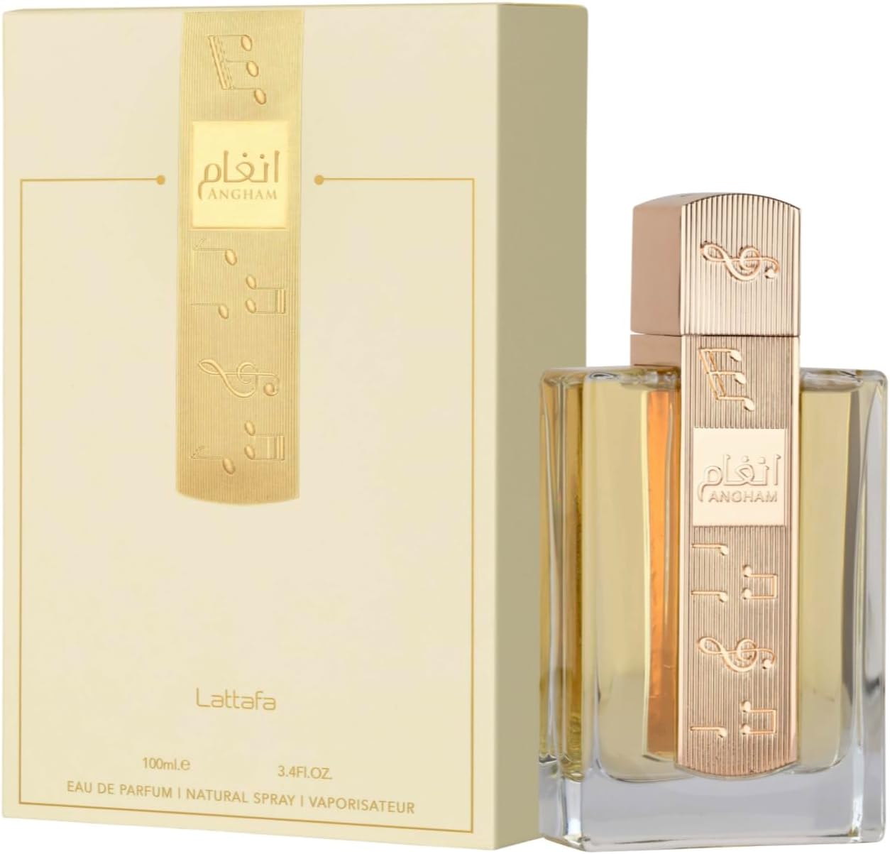 Angham Eau De Parfum, 3.4 Oz, Oriental Fragrance With Refillable Atomizer, Unisex Travel Size Perfume