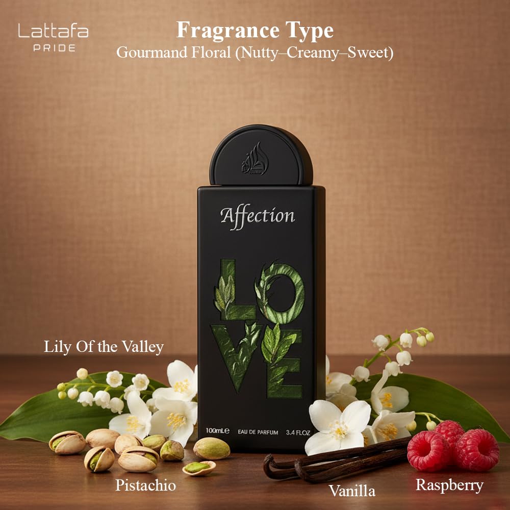 Lattafa Pride Affection Eau De Parfum, 100 Ml / 3.4 Oz, Floral Gourmand Fragrance For Men & Women