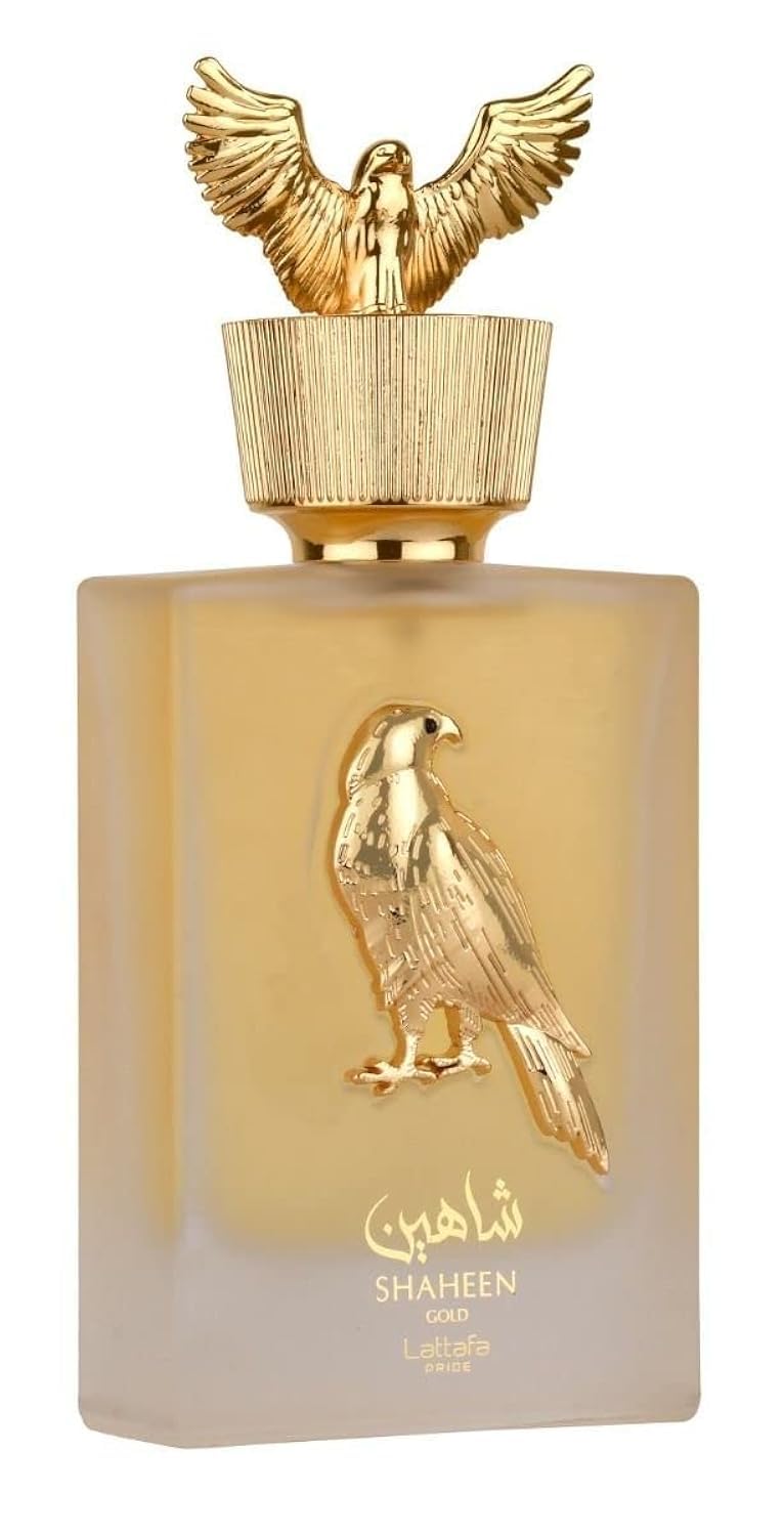 Lattafa Pride Shaheen Gold Eau De Parfum, 100 Ml / 3.4 Oz, Fruity Floral Woody Fragrance For Men & Women