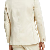 Alfani Men's Slim Fit Solid Cream Cotton Suit Jacket Brown Size 36