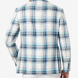 Tallia Men's Slim Fit Multicolor Plaid Blazer Blue Size 38
