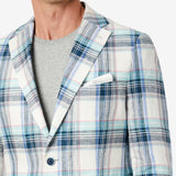 Tallia Men's Slim Fit Multicolor Plaid Blazer Blue Size 38