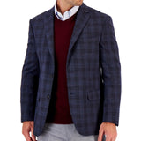 Tommy Hilfiger Men's Modern Fit Check Sport Coat Blue Size 42