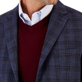 Tommy Hilfiger Men's Modern Fit Check Sport Coat Blue Size 42