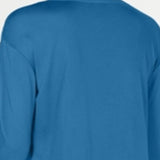 INC International Concepts Women's Split Neck Pullover Blouse Blue Size Petite Large