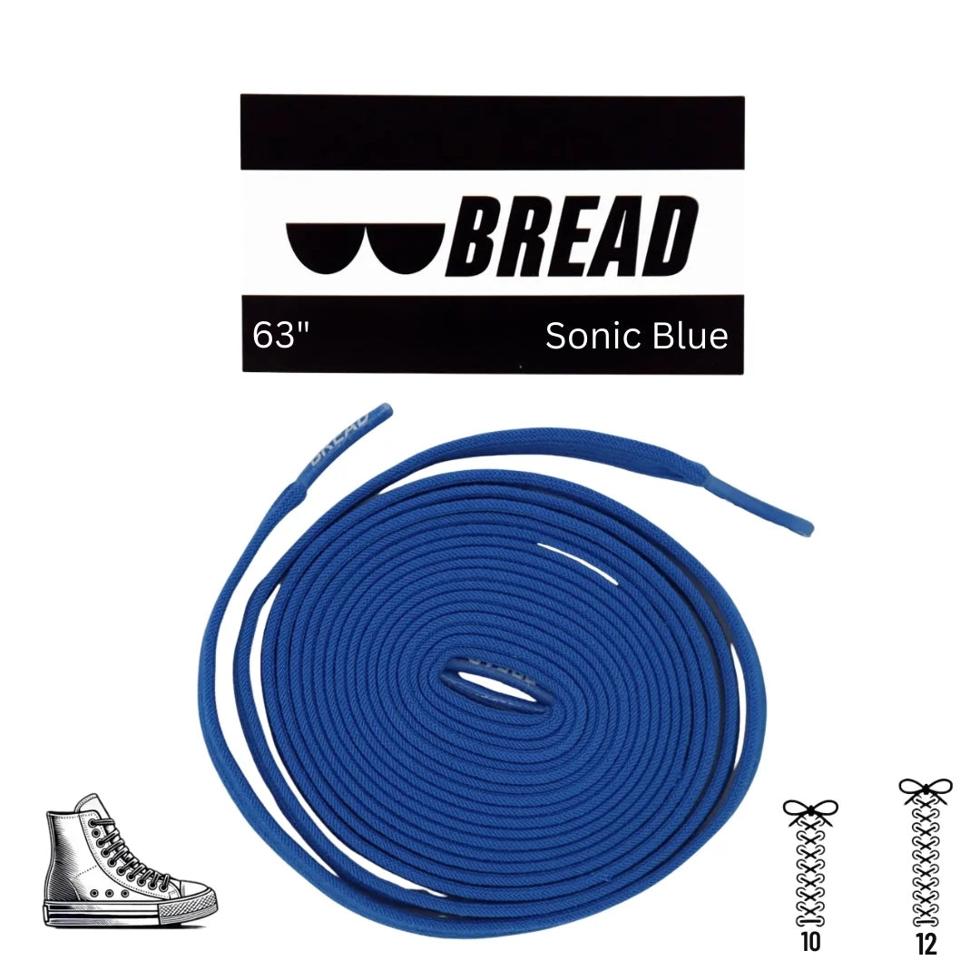 Sonic Blue Elastic Shoelaces