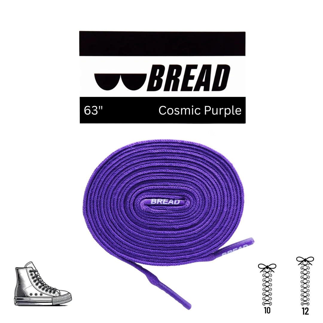 Cosmic Purple Elastic Shoelaces