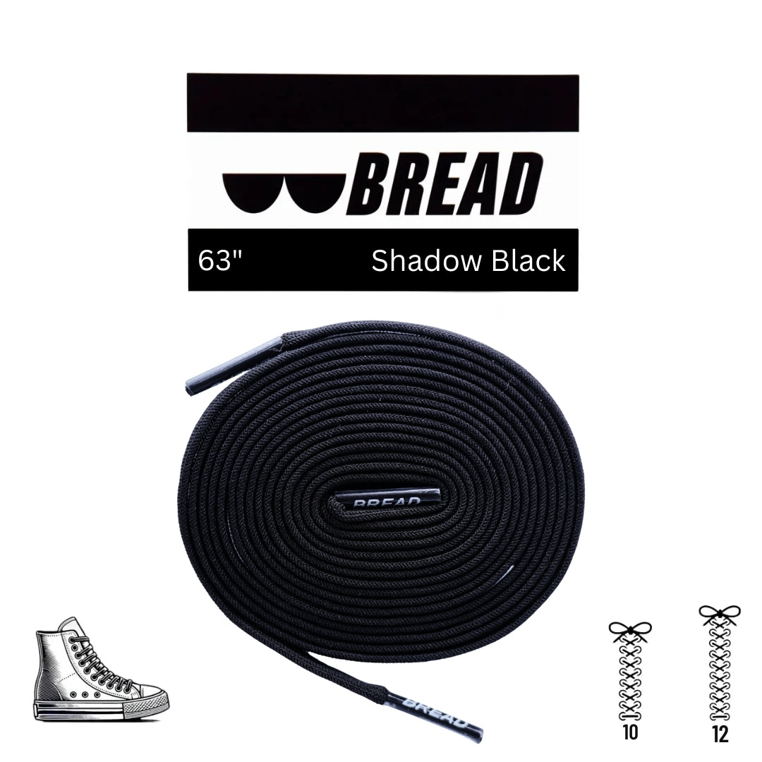 Shadow Black Elastic Shoelaces