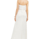 Adrianna Women's Papell Embellished Blouson Gown White Size 8