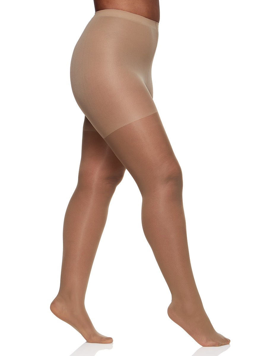 Queen Silky Sheer Support Pantyhose With Sandalfoot Toe