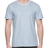 Eleven Paris Men's Cotton Textured T-Shirt Blue Size Small