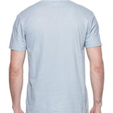 Eleven Paris Men's Cotton Textured T-Shirt Blue Size Small