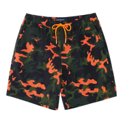 Psycho Bunny Plano Camo Print Long Men Swim Trunks Duffel Bag Camo/black