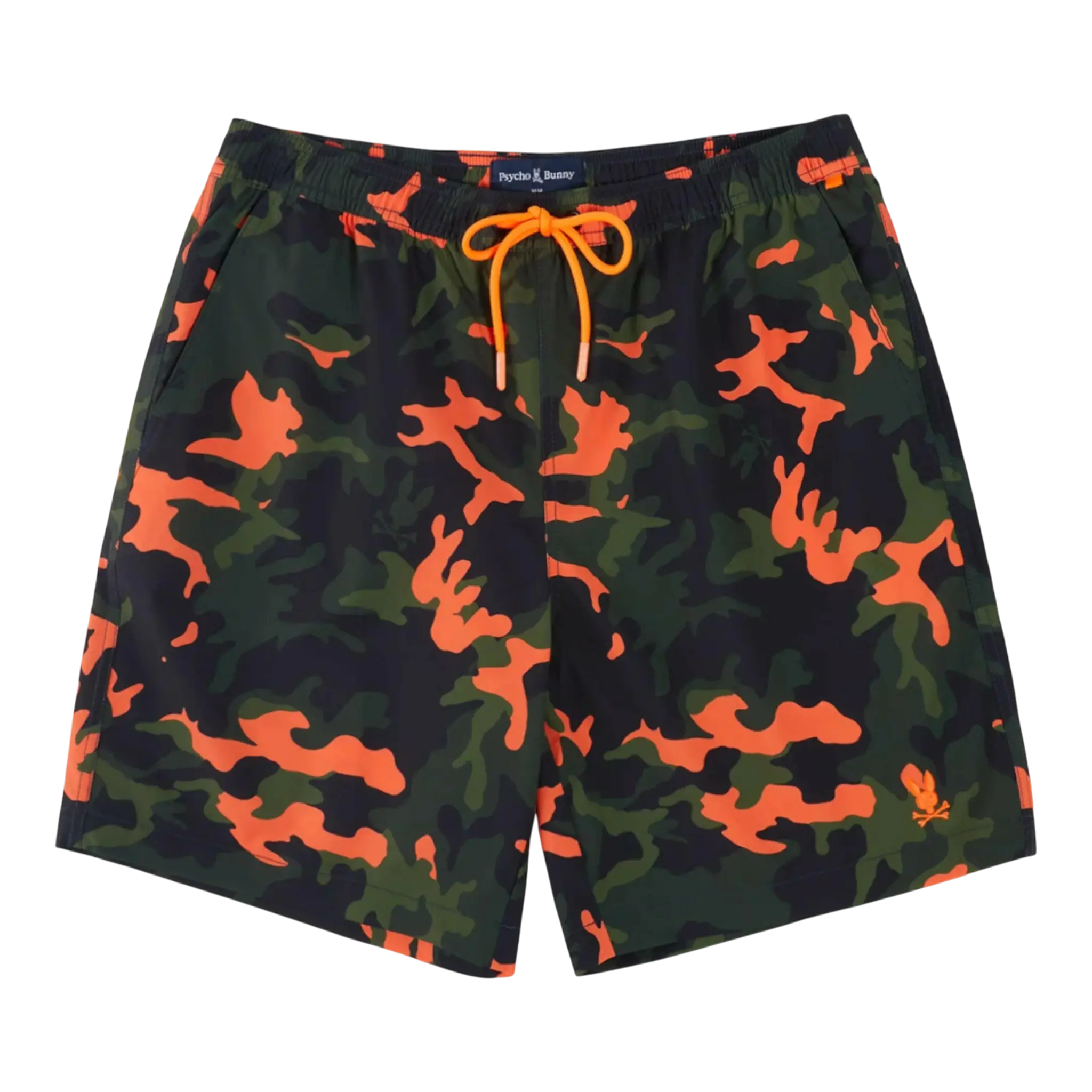 Psycho Bunny Plano Camo Print Long Men Swim Trunks Duffel Bag Camo/black