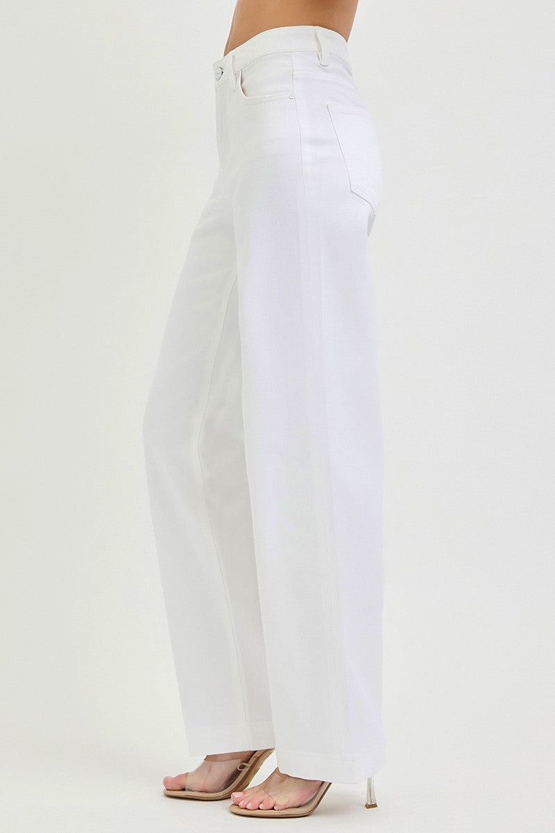 Risen Full Size High Rise Wide Baggy Pants | Includes Plus Size