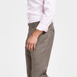 Bar III Men's Slim Fit Check Suit Separate Pants Brown