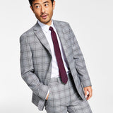 Alfani Men's Slim Fit Pattern Suit Jacket Gray