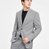 Alfani Men's Slim Fit Pattern Suit Jacket Gray