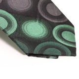 Van Heusen Men's One Geometric Circle Silk Neck Tie Black Regular