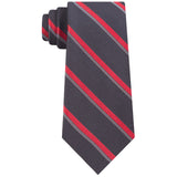 Calvin Klein Men's Molten Bar Stripes Self Tied Necktie Black Size Regular