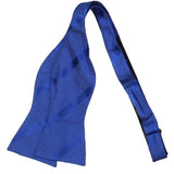 Tommy Hilfiger Men's Textured Stripe ToTie Silk Bow Tie Blue Size Regular