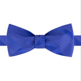 Tommy Hilfiger Men's Textured Stripe ToTie Silk Bow Tie Blue Size Regular
