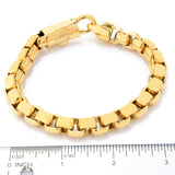 Invicta Jewelry Men's Stainless Steel Choice of Size Box Chain Bracelet